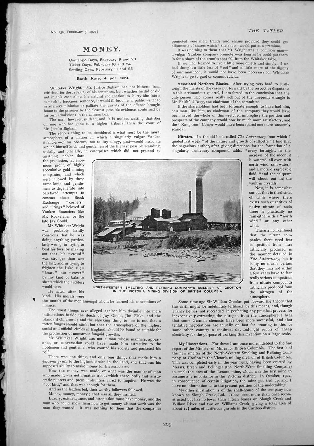 Old British Columbia Smelter Crofton Victoria Mining Shaft House 1904 20th
