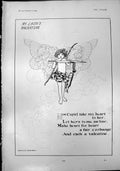 Original Old Antique Print My Ladys Valentine Cupid Arrow Charles Robinson 1904