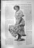 Antique Old Print Daisy Fallowfield Earl Girl Napier Car Lord Lansdowne 1904