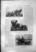 Antique Old Print Roi Des Belges Car 14 Hp Decauville 15 Hp Landaulette 1904