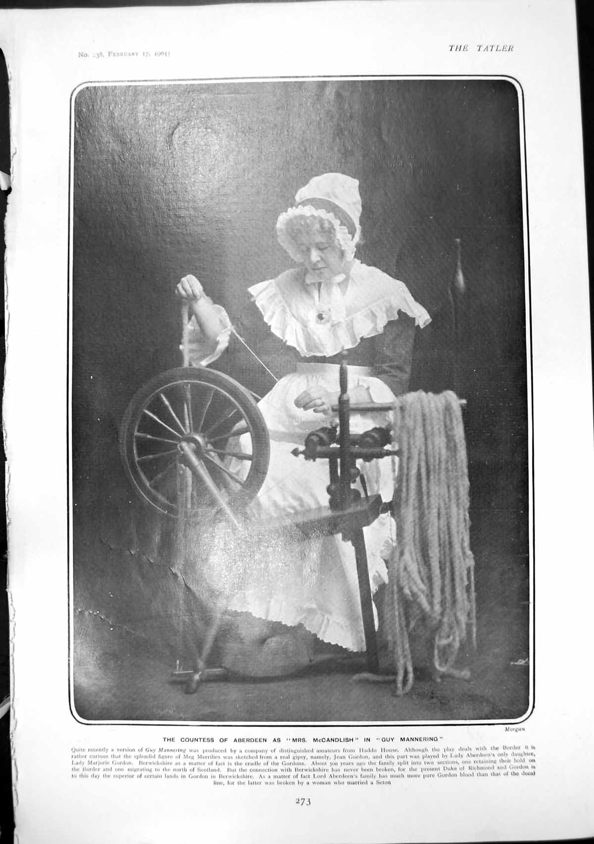 Antique Old Print Countess Aberdeen Guy Mannering Duchess Teck Children 1904