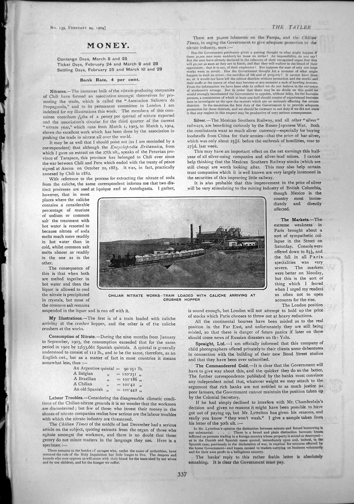 Old Chilian Nitrate Works Train Caliche Crusher Hopper Crushers 1904 20th