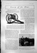 Antique Print Gen Cronjes Pom Pom Gun est Pony England Decima Brooke 1904 20th