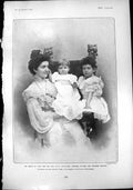 Old Print Queen Italy Daughters Robin Son Lady Mary Doyne Mrs Rendle 1904 20th
