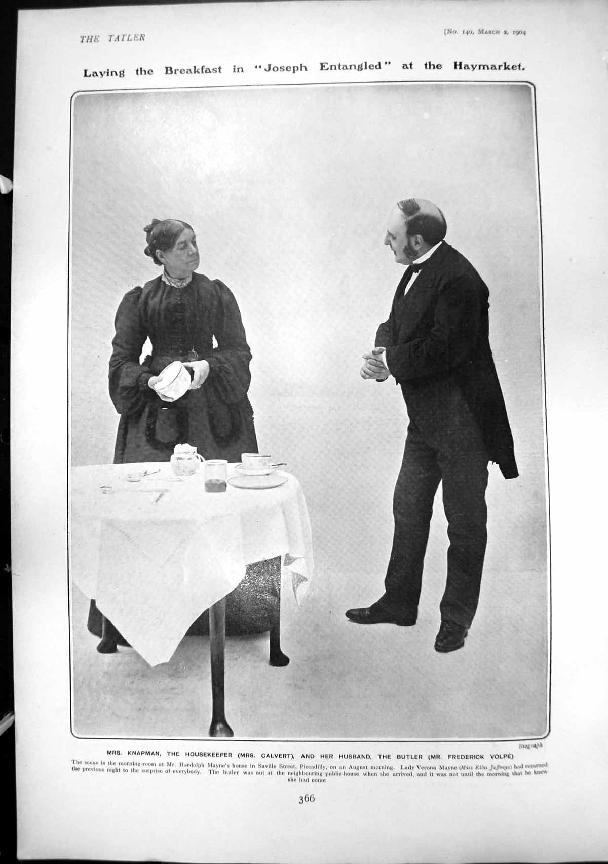 Old Mrs Calvert Frederick Volpe Joseph Entangled Arm Law Garrick 1904 20th