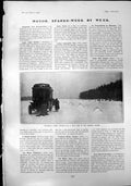 Old Antique Print Motoring Under Difficulties Mail Van Russian Snows 1904 20th