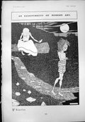 Antique Old Print Eccentricity Modern Art Rejection Sententious Remarks 1904