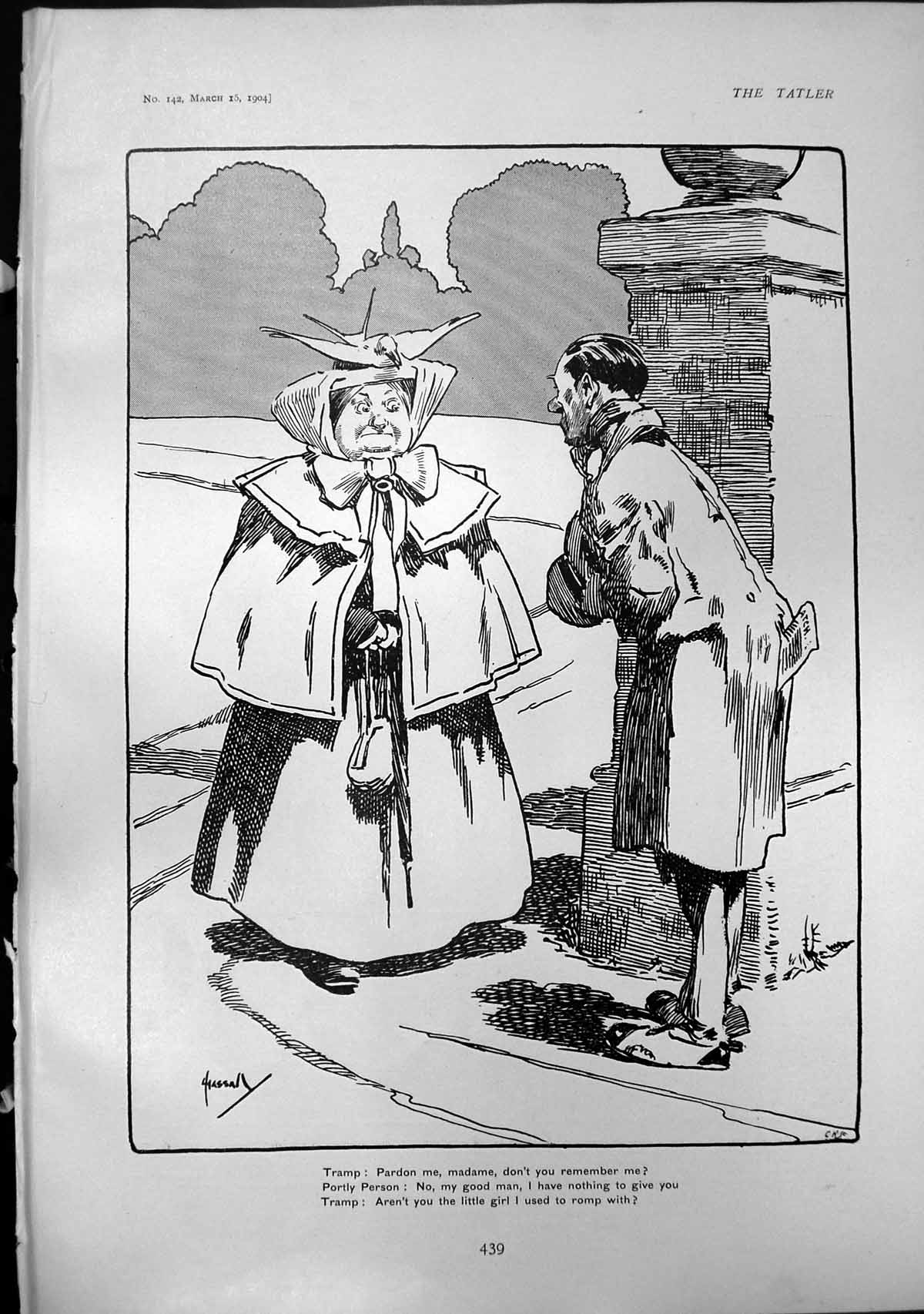 Old Humour Tramp Portly Person Competition Spot Mistake Pictures 1904 20th