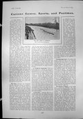 Antique Old Print Lent Races Cambridge First Trinity Bump Lady Margaret 1904