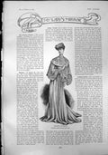 Antique Old Print Toilette D'Interieur Seasonable Bolero Spring Coatee 1904