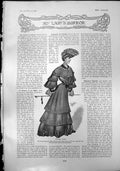 Old Print Walking Gown Hair Comb Parisian Diamond Co Earrings Blouse 1904 20th