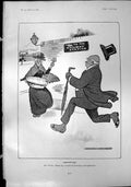 Old Antique Print Inopportune Will Owen Florist Man Rushing Station 1904 20th
