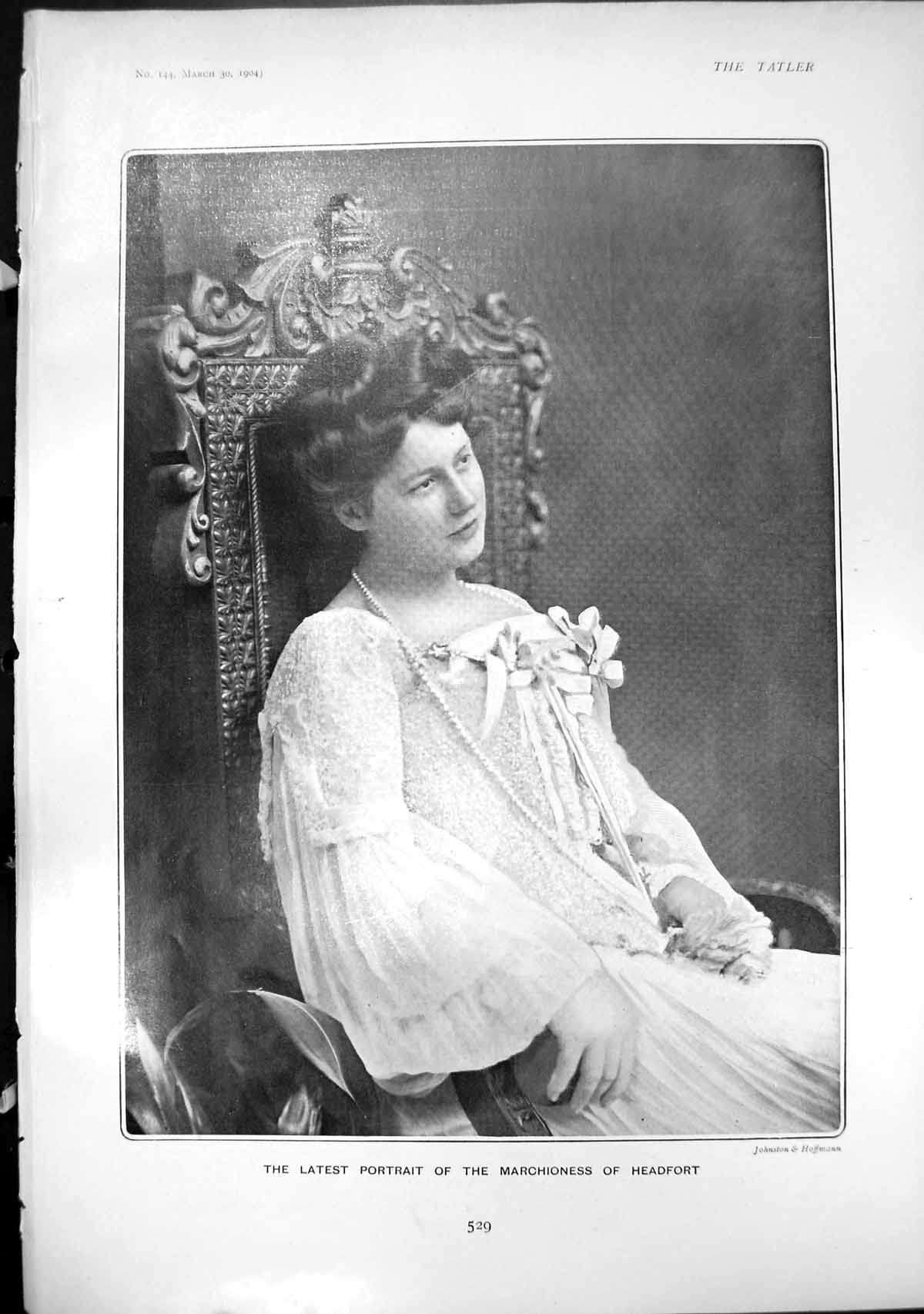 Old Print Marchioness Headfort Homecoming Mr Mrs Joseph Chamberlain 1904 20th