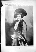 Old Print Mabel Terry Lewis Lady Rosedale Seymour Hicks Cherry Girl 1904 20th