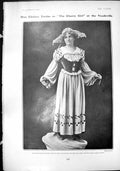 Antique Print Ellaline Terriss Cherry Girl Madame Colonne Paris Salon 1904 20th