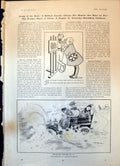 Old Print Humour Visitor Artist Motorist Violet Hunt Leonard Merrick 1904 20th