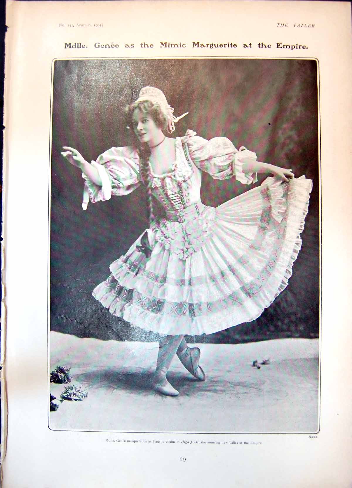 Old Mdlle High Jinks Ballet P Williams Charles Dalmores Dr Joachim 19 20th