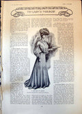 Antique Print Foretaste Summer Linen Dress Spring Wrap Coat Waistcoat 1904 20th