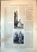 Antique Old Print German Emperor Crown Princess Sweden Dr Deighton Walk 1904