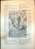 Original Old Antique Print Andromeda And Perseus Spear Chains 1904 20th Century