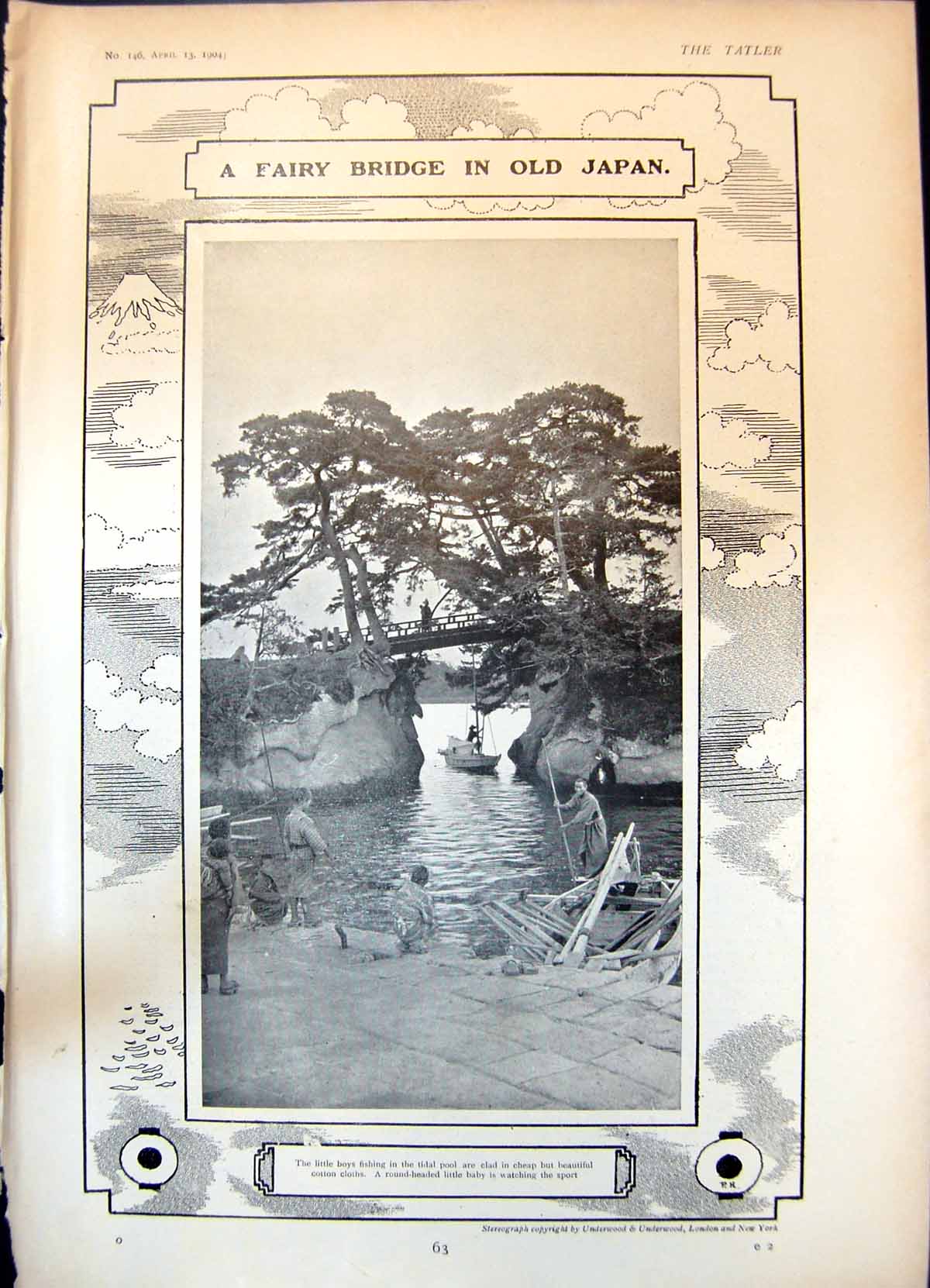 Antique Print Fairy Bridge Japan Princess Demidoff Wife Sec Russian Embassy