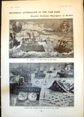 Antique Print Far East Retvisan Attack Port Arthur Japanese Jettisoned 1904