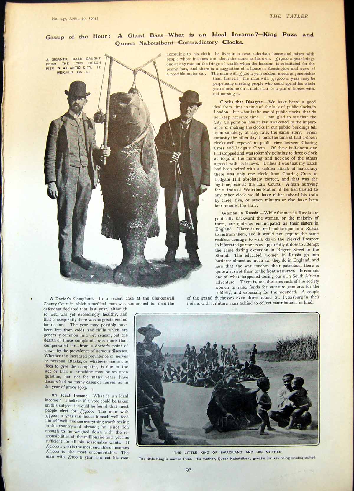 Old Gigantic Bass Little King Swaziland Mother German Sailors Dancing