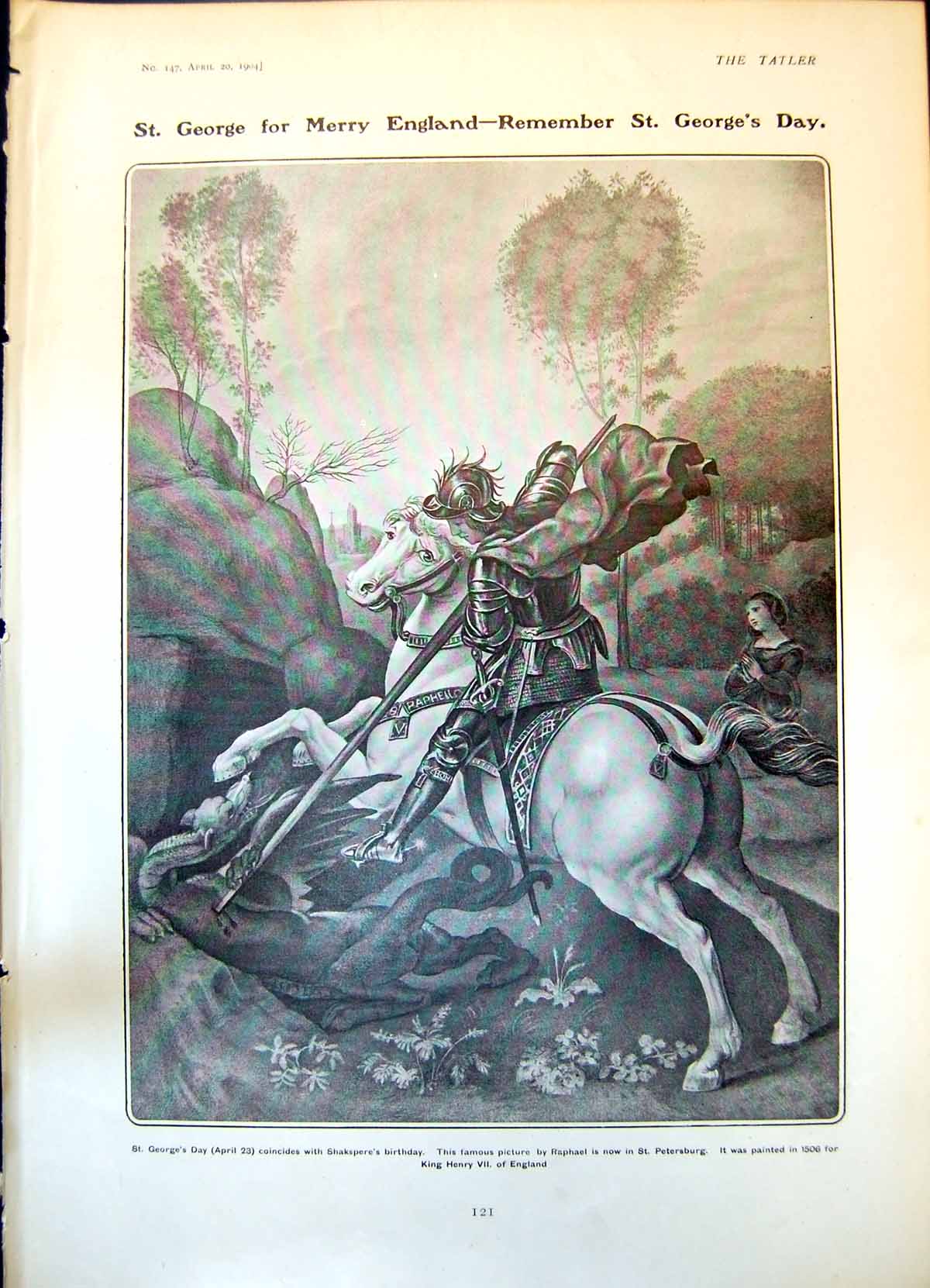 Old St Georges Day Raphael 1506 King Henry Vii Stock Exchange Races