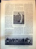 Antique Print W Evans Oxford Cricket Rugby Kent V Durham Ducasble Tyre 1904