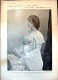 Antique Print Gertie Millar Orchid Grace Lane Miss Elizabeths Prisoner 1904