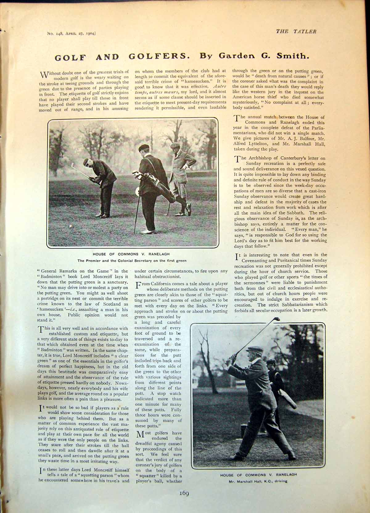 Old Golf House Commons V Ranelagh Mrashall Hall 12 Hp Decauville 1904