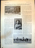 Antique Print Electricity London Maori Chief Russian GReserve Miss Farren