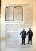 Antique Old Print V C S London Fire Brigade G Burgin Mrs Jacob H G Wells 1904