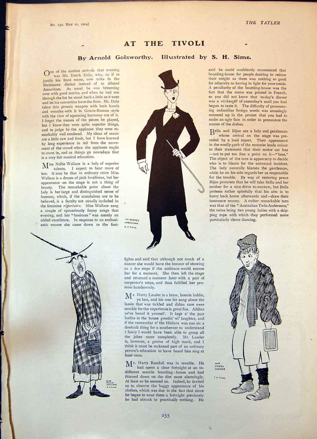 Old Tivoli Harry Lauder Nellie Wallace Geo Lashwood Golf Switzerland1