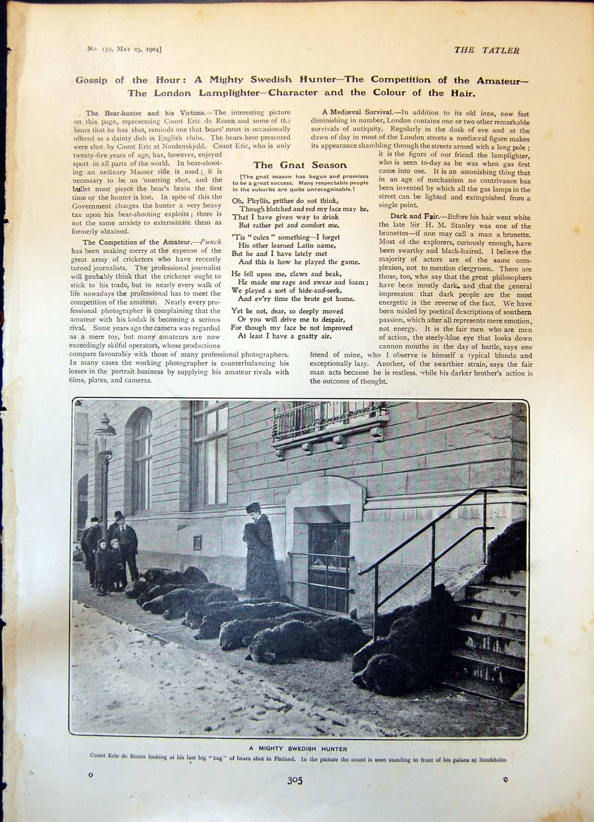 Old Count Eric De Rozen Bears Prep School Westgate Wellington Ho 1904 20th