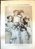 Old Print Empsie Nellie Isa Maggie Bowman May Harrison Eleanor Felix 1904 20th