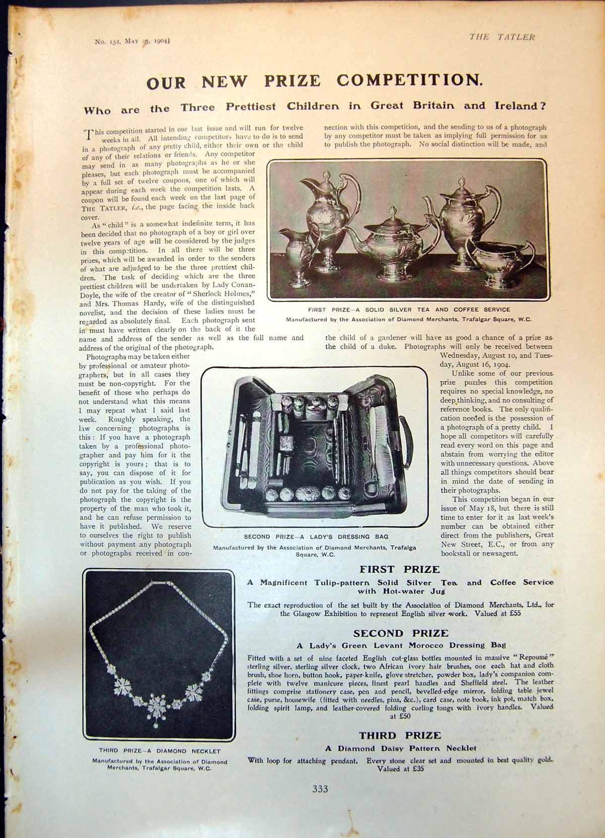 Old Prizes Ladys Dressing Bag Silver Tea Service Happy Fanny Fields
