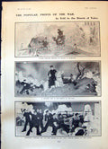 Old Print S War Tokio Japanese Dash Chinese Brigands Peel Bowler York1904 20th