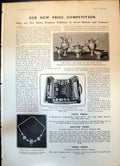 Old Print Prizes Prettiest Children Diamond Necklet Shinto Priestess 1904 20th