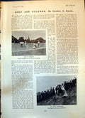 Old Print Golf Rangoon Miss Higgins American Nancye Kenyon Motor Car 1904 20th