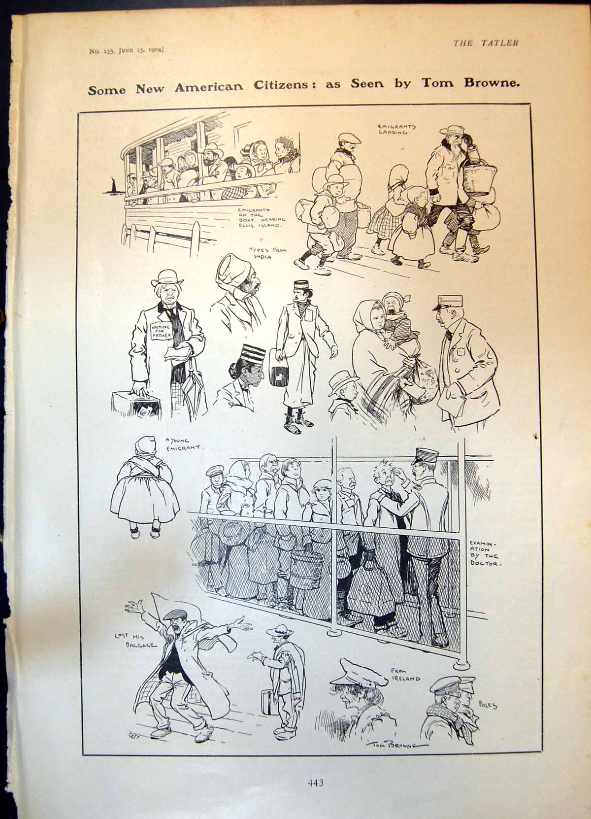 Old American Citizens Tom Browne Emigrants Temptation St Anthony 1904 20th