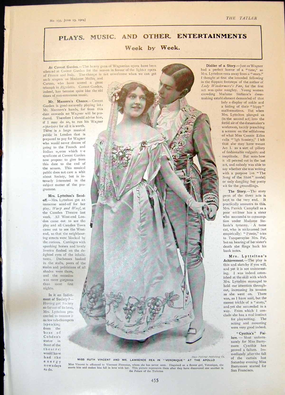 Old Ruth Vincent Lawrence Rea Veronique George Groves Fred Emney 1904 20th