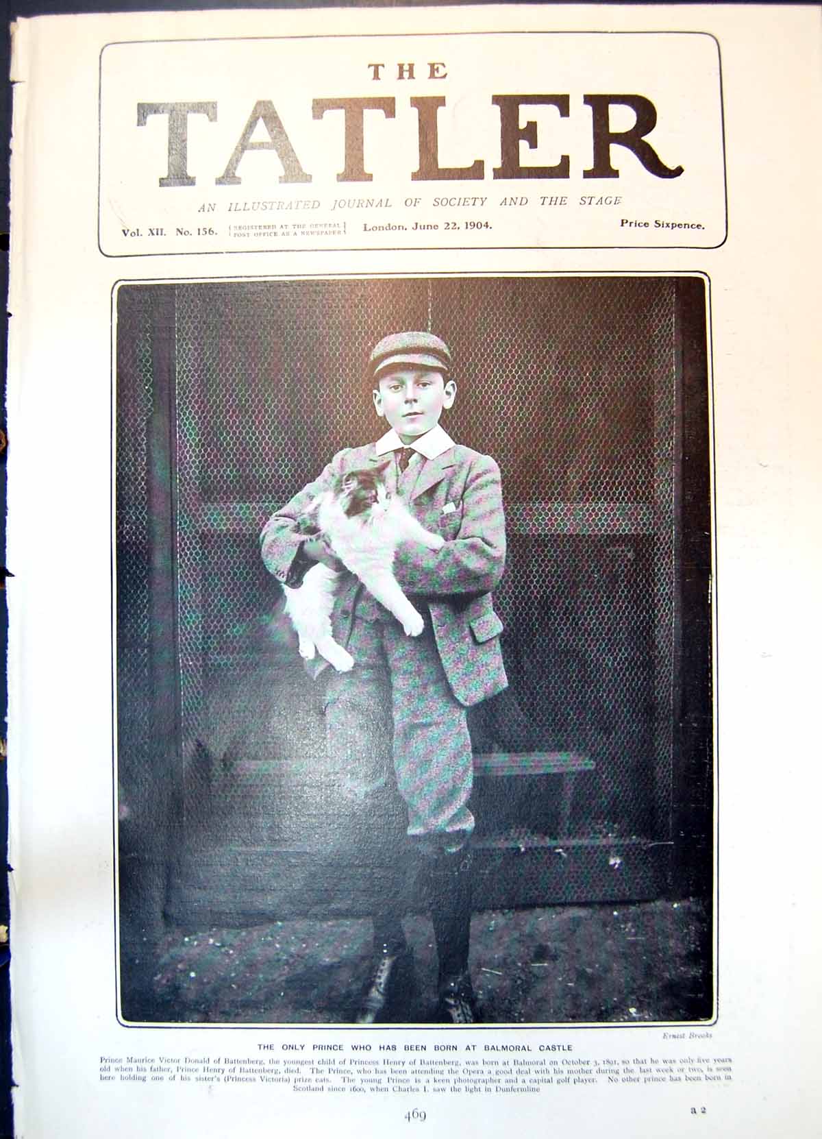 Old Prince Maurice Battenberg Born Balmoral Castle Son Prince Henry19 20th