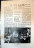 Old Print Childrens Ward West Ham East London Hospital Castle Dover 1904 20th