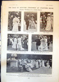 Old Print Stafford House Garden Guests Sale W Letts Snowdon smobile 1904 20th