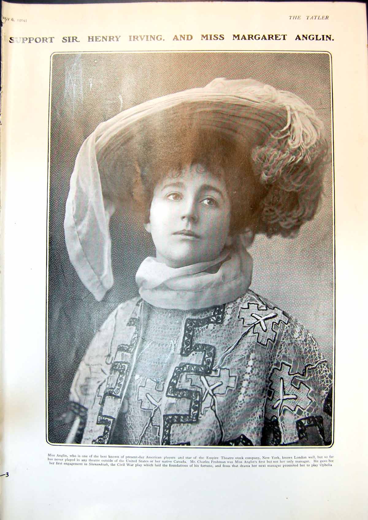 Old Margaret Anglin American Silver Salver Mr Tree His Majestys 1904 20th