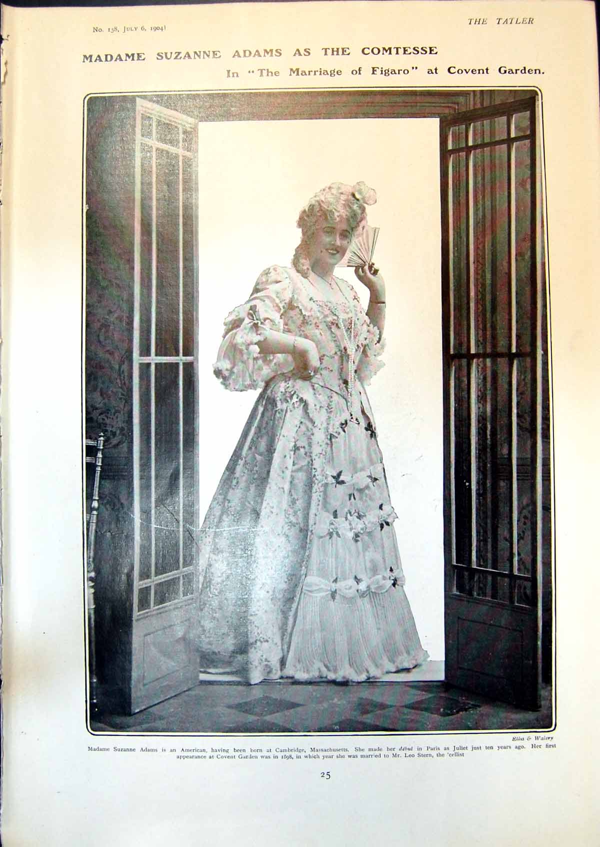 Old Madame Suzanne Adams Comtesse Marriage Figaro Alice Nielson 1904 20th