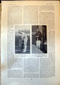 Antique Old Print Cricket Essex Captain F Fane Surrey Captain D Jephson 1904