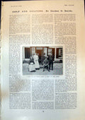 Antique Old Print Vardon Family House Madame Rejane Son C G V Motor Car 1904