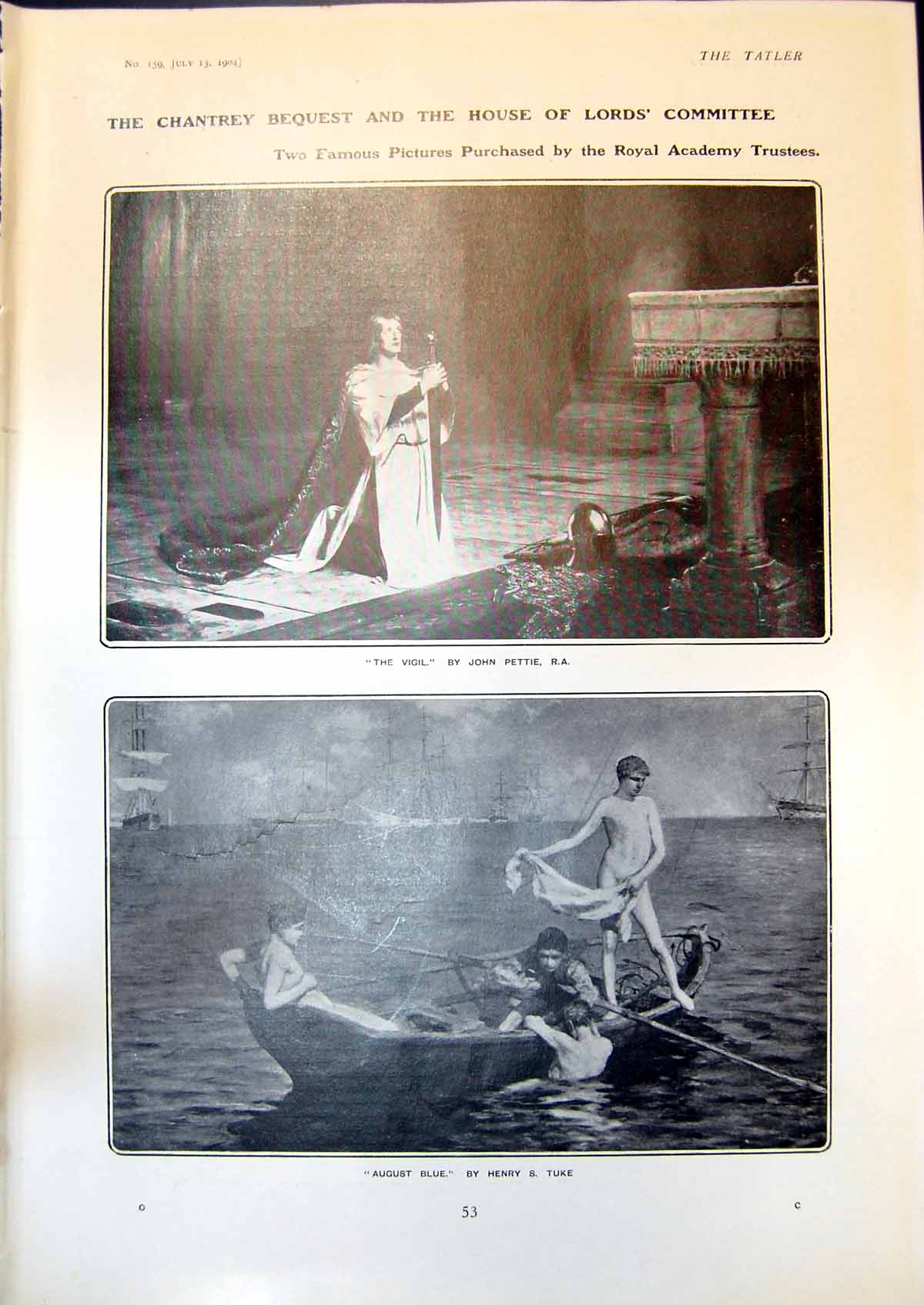 Old Vigil John Pettie August Blue Henry Tuke Grounds Welcome Club 190 Victorian